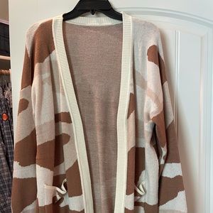 Super soft camo cardigan